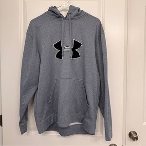 Under Armour Grey and Black Logo Hoodie Sweatshirt